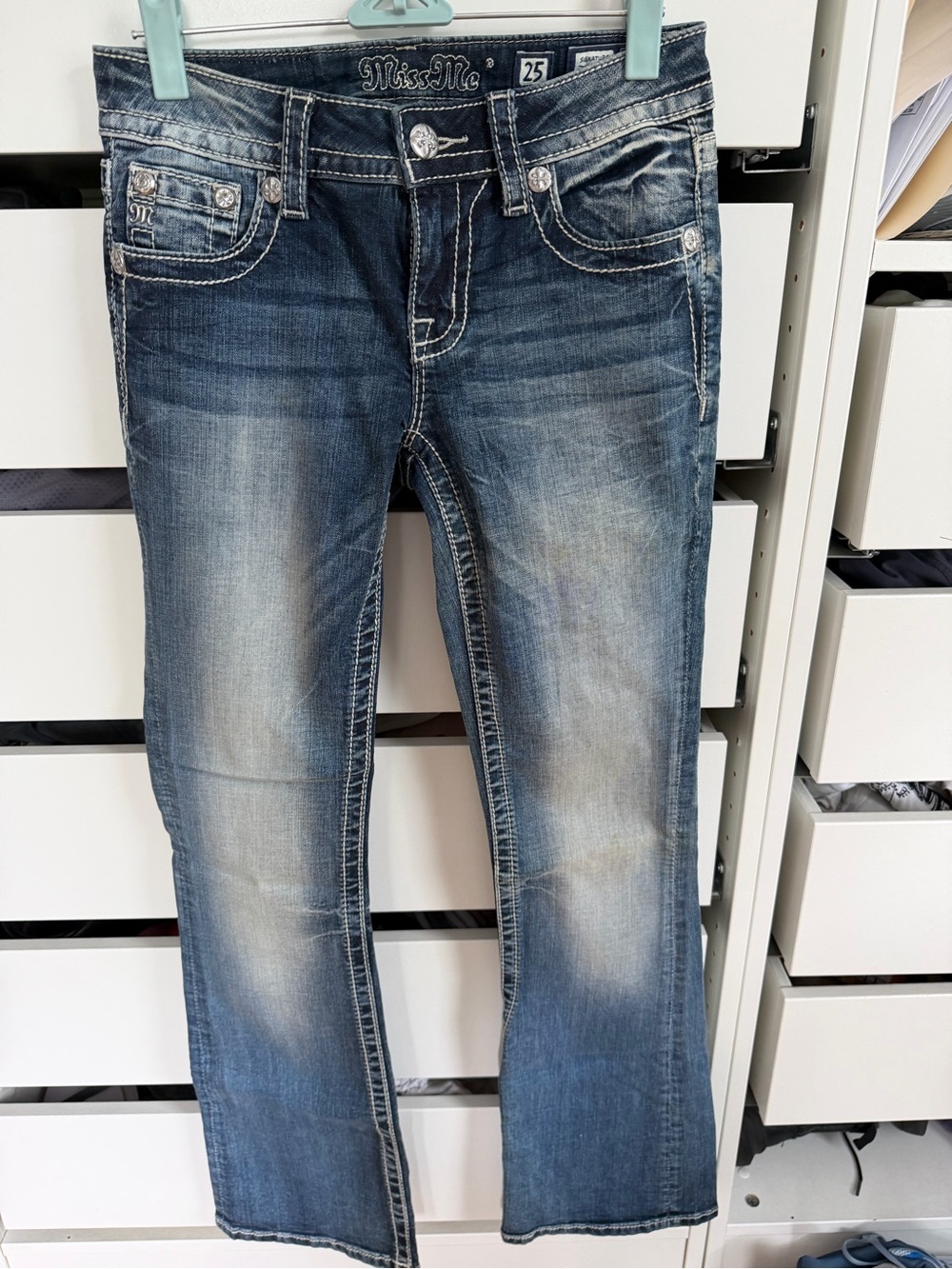Miss Me Blue Faded Bootcut Jeans
